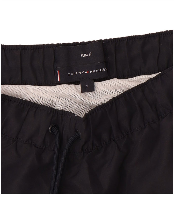 Tommy Hilfiger Mens Graphic Swimming Shorts Small  Navy Blue