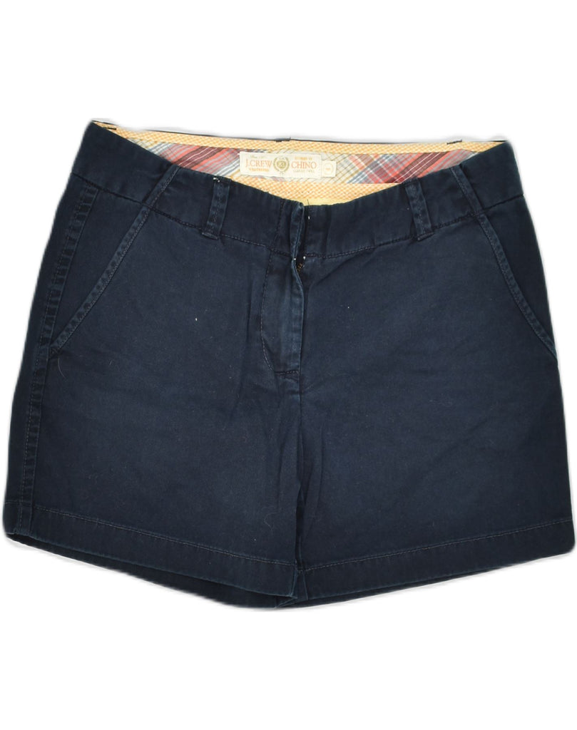 J. CREW Womens Low Waist Chino Shorts US 4 Small W32 Navy Blue Cotton | Vintage J. Crew | Thrift | Second-Hand J. Crew | Used Clothing | Messina Hembry 