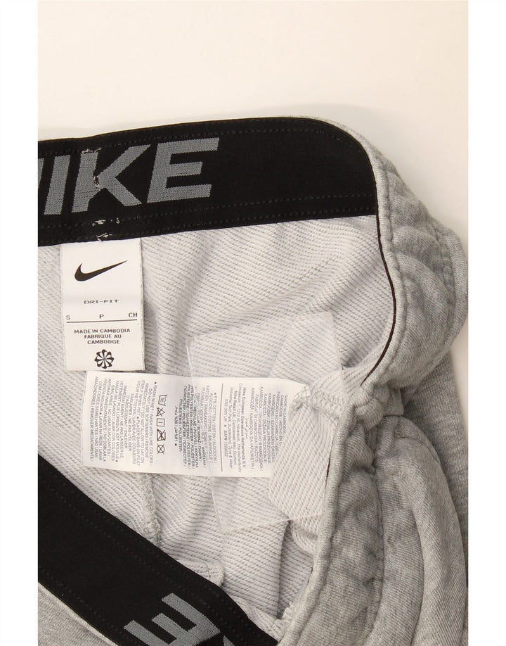Nike Mens Dri Fit Tracksuit Trousers Joggers Small  Grey Cotton
