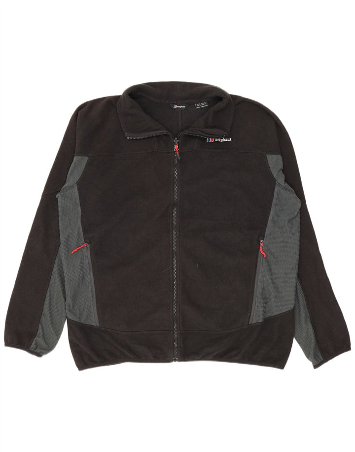 Berghaus Mens Fleece Jacket UK 42 XL Black Colourblock Polyester
