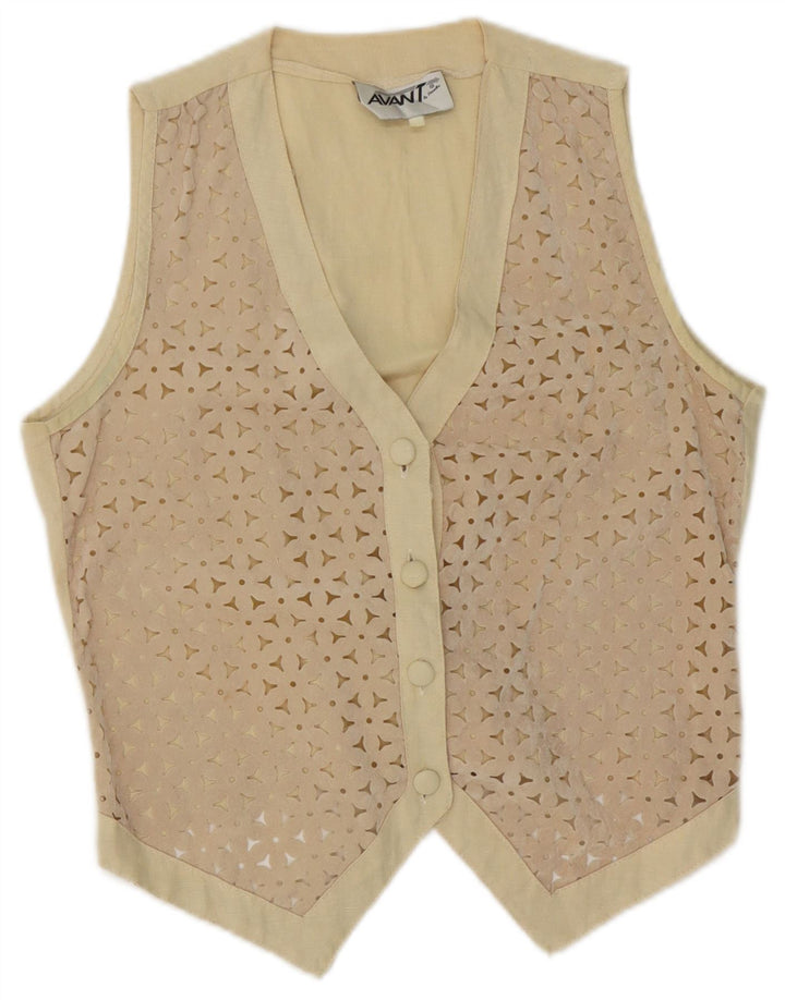 Avant Womens Waistcoat UK 14 Medium Beige