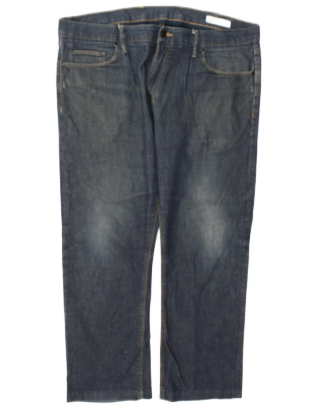 Marks & Spencer Mens Straight Jeans W40 L27 Navy Blue Cotton