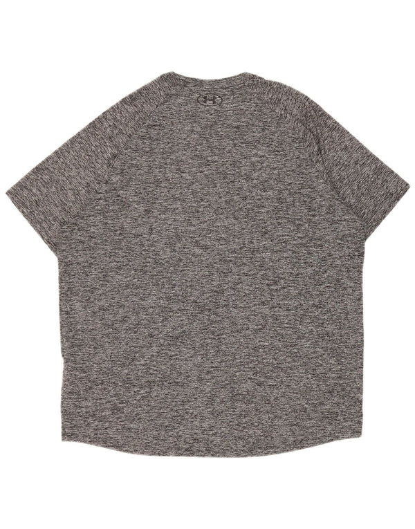 Under Armour Mens Heat Gear T-Shirt Top XL Grey Flecked Polyester