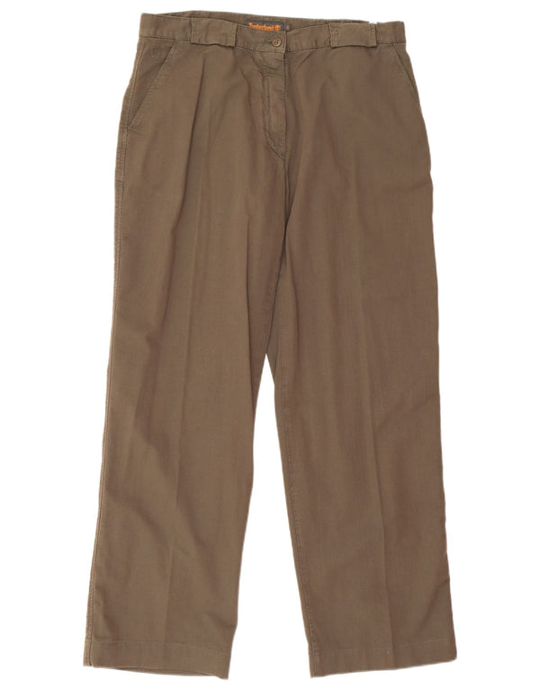 Timberland Womens Straight Chino Trousers US 12 Large W32 L30 Khaki Cotton