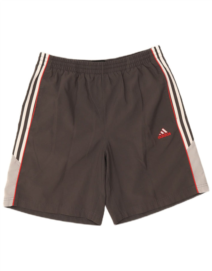 Adidas Mens Climalite Sport Shorts Large  Grey Colourblock Polyester