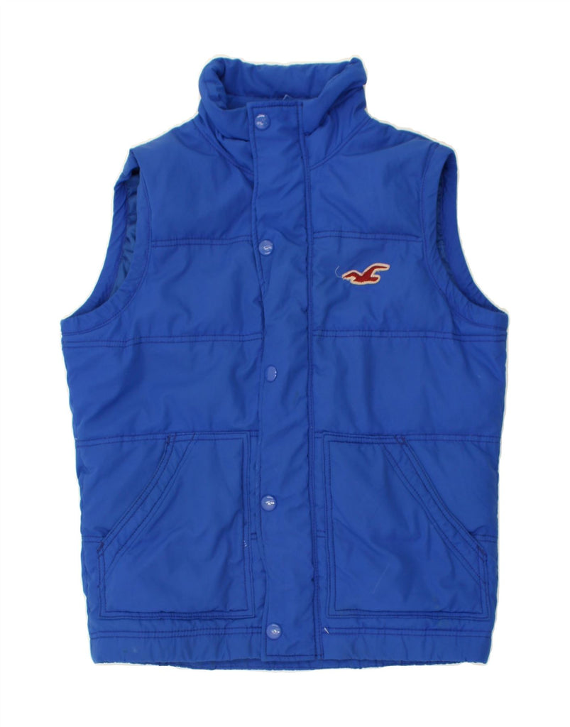 HOLLISTER Mens Padded Gilet UK 36 Small Blue Polyester | Vintage Hollister | Thrift | Second-Hand Hollister | Used Clothing | Messina Hembry 