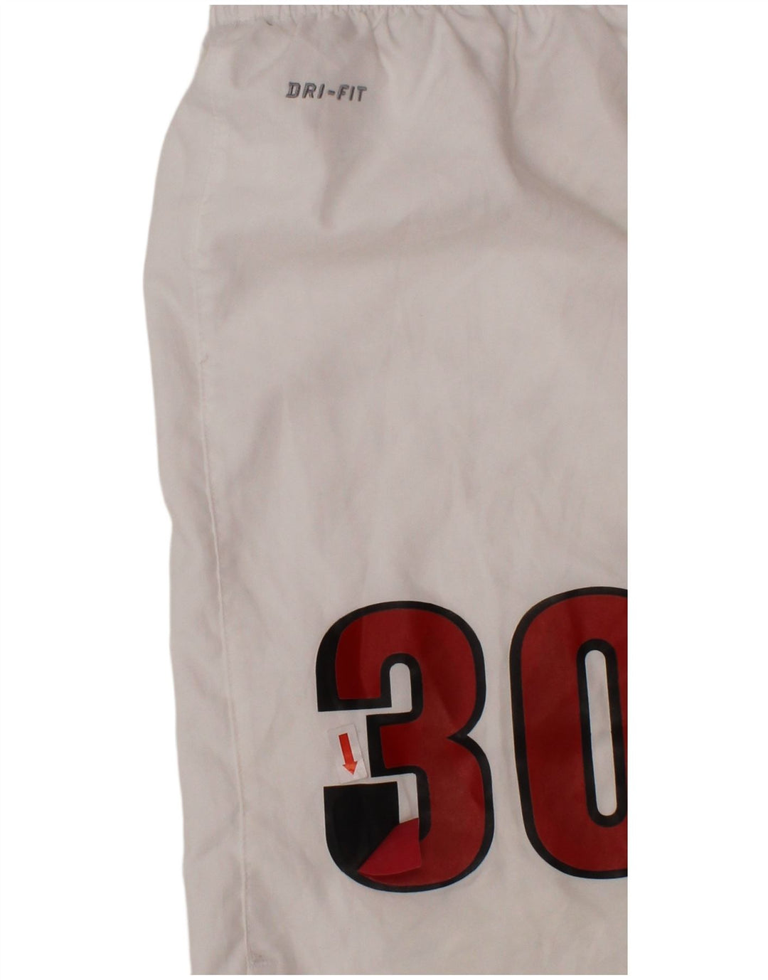 NIKE Boys Dri Fit Graphic Sport Shorts 12-13 Years Large White Polyester