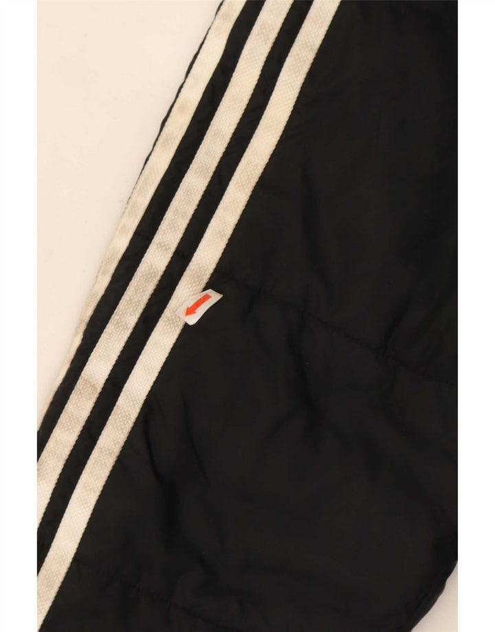 Adidas Boys Hooded Padded Jacket 13-14 Years Black Polyester