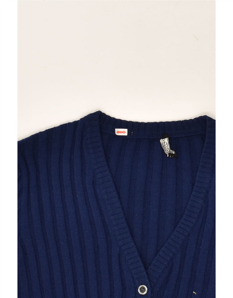 VINTAGE Womens Cardigan Sweater UK 14 Medium Blue | Vintage Vintage | Thrift | Second-Hand Vintage | Used Clothing | Messina Hembry 