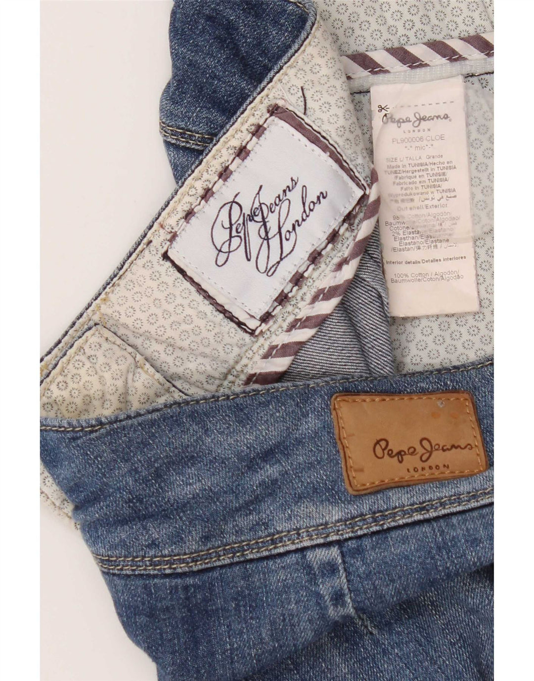 PEPE Jeans Womens Denim Mini Skirt Large W32 Blue Cotton