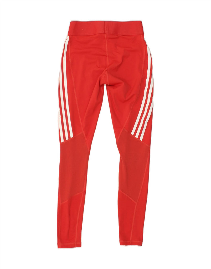 ADIDAS Womens Leggings UK 4/6 XS Red | Vintage Adidas | Thrift | Second-Hand Adidas | Used Clothing | Messina Hembry 