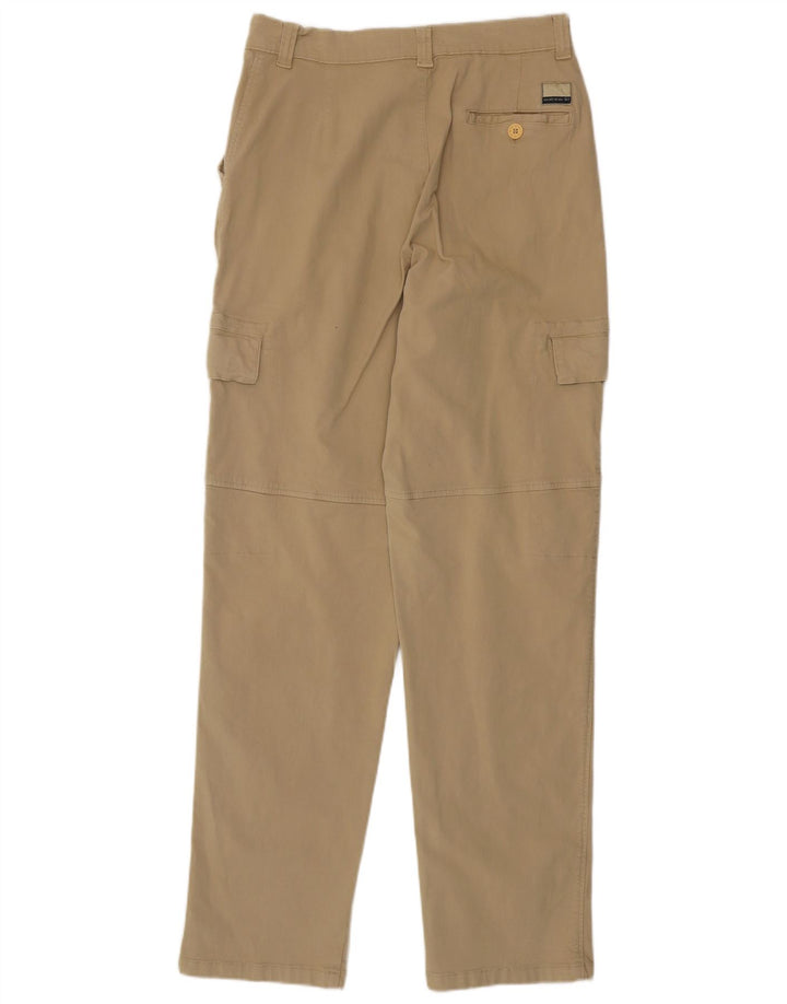Superga Mens Straight Cargo Trousers IT 48 Medium W30 L33 Beige Cotton