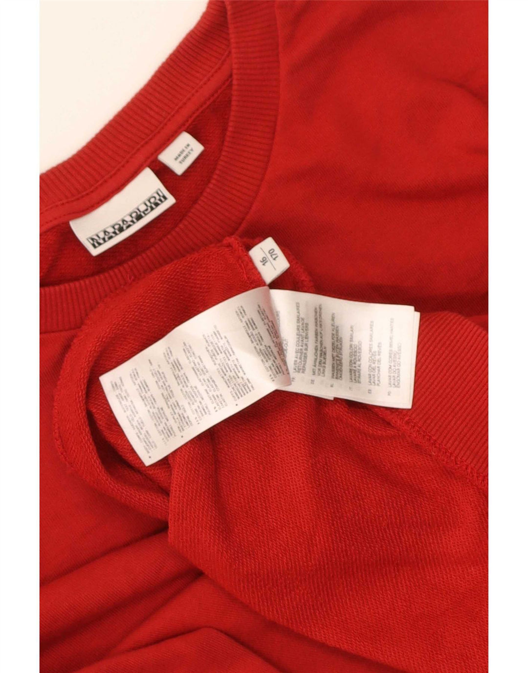 Napapijri Boys Sweatshirt Jumper 15-16 Years Red Cotton