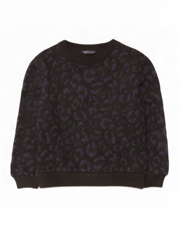 Marks & Spencer Womens Boat Neck Jumper Sweater UK 10 Small Navy Blue