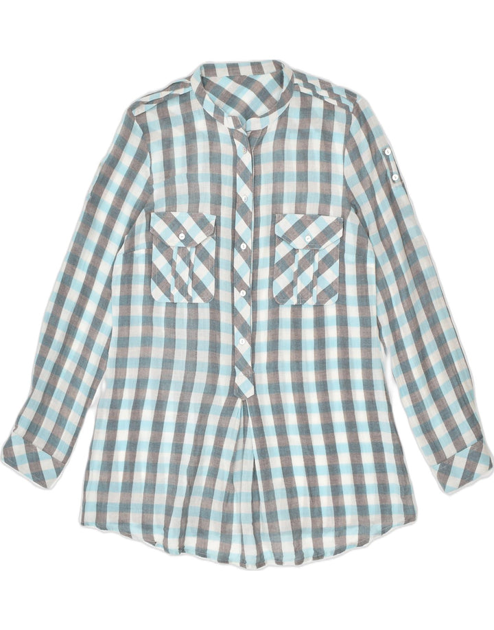 VINTAGE Womens Shirt Blouse UK 14 Medium Multicoloured Check | Vintage | Thrift | Second-Hand | Used Clothing | Messina Hembry 