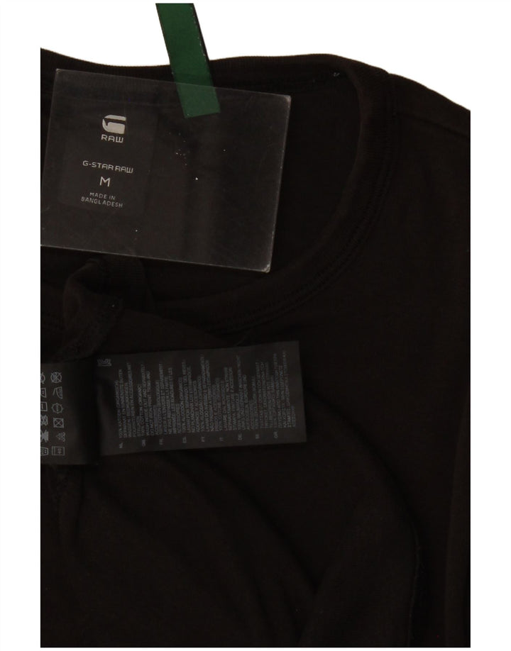 G-STAR Mens T-Shirt Top Medium Black Cotton