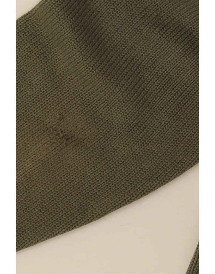 Marks & Spencer Mens Crew Neck Jumper Sweater Large Green Cotton
