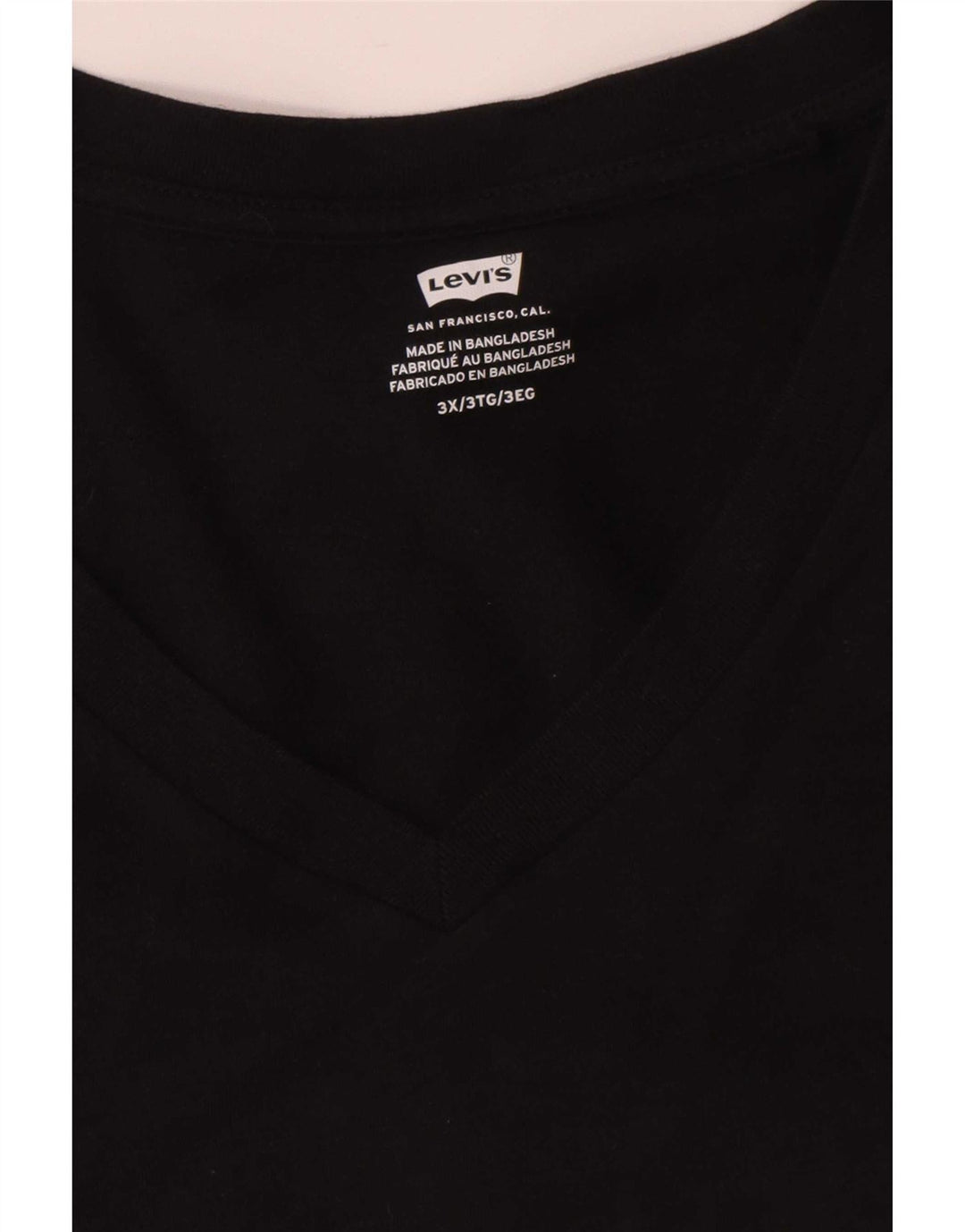 Levi's Womens Oversized T-Shirt Top UK 22 3XL Black Cotton