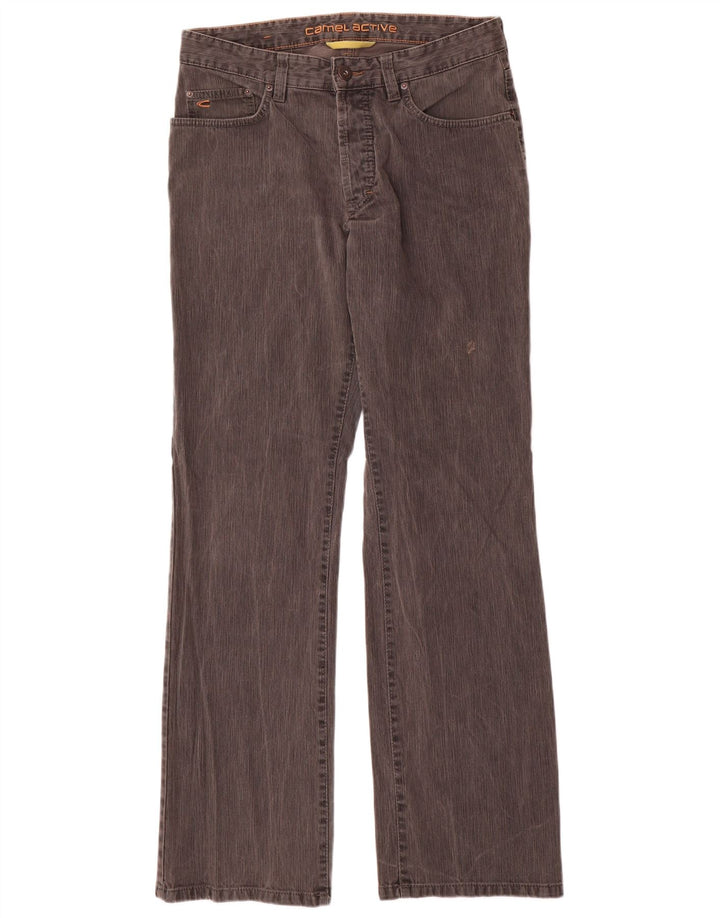Camel Active Mens Bootcut Casual Trousers W34 L34 Grey Cotton