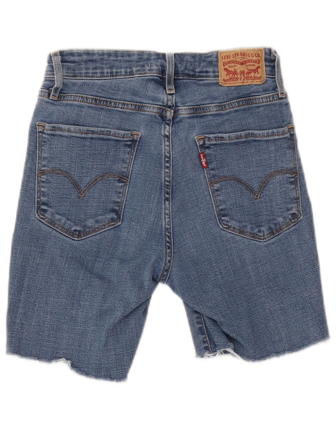 Levi's Womens 721 High Rise Denim Shorts W26 Small  Blue Cotton