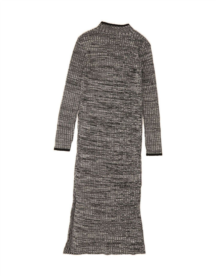 TOPSHOP Womens Long Sleeve Jumper Dress UK 12 Medium Grey Vintage Topshop and Second-Hand Topshop from Messina Hembry 