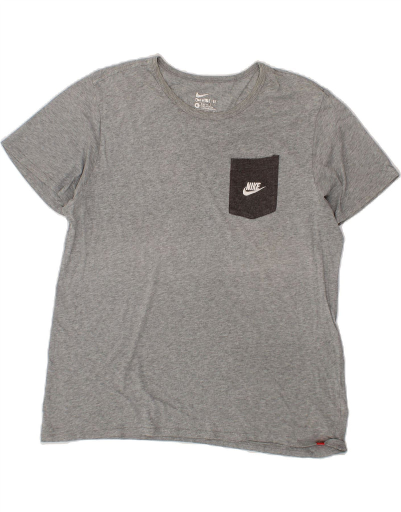 NIKE Mens Athletic Cut Graphic T-Shirt Top XL Grey Cotton Vintage Nike and Second-Hand Nike from Messina Hembry 