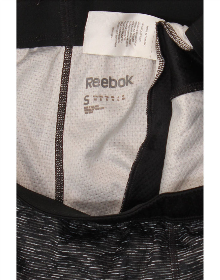 REEBOK Womens Sport Shorts UK 10 Small Grey Flecked Polyester