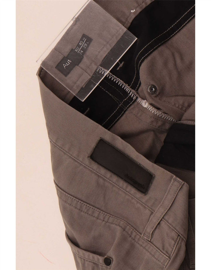 Marks & Spencer Mens Autograph Straight Cropped Trousers W40 L25 Grey
