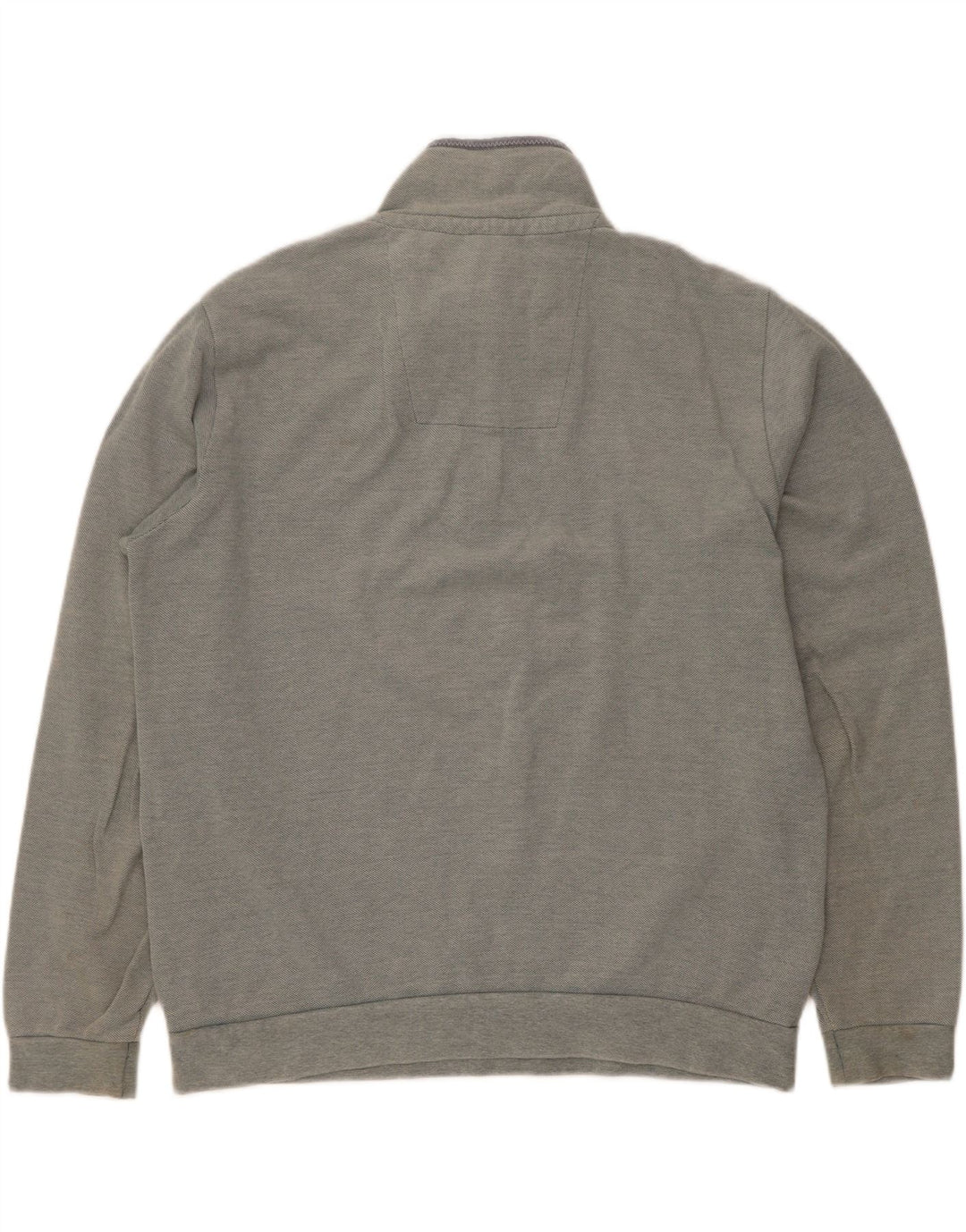 Crew Clothing Mens Zip Neck Sweatshirt Jumper Large Grey Cotton