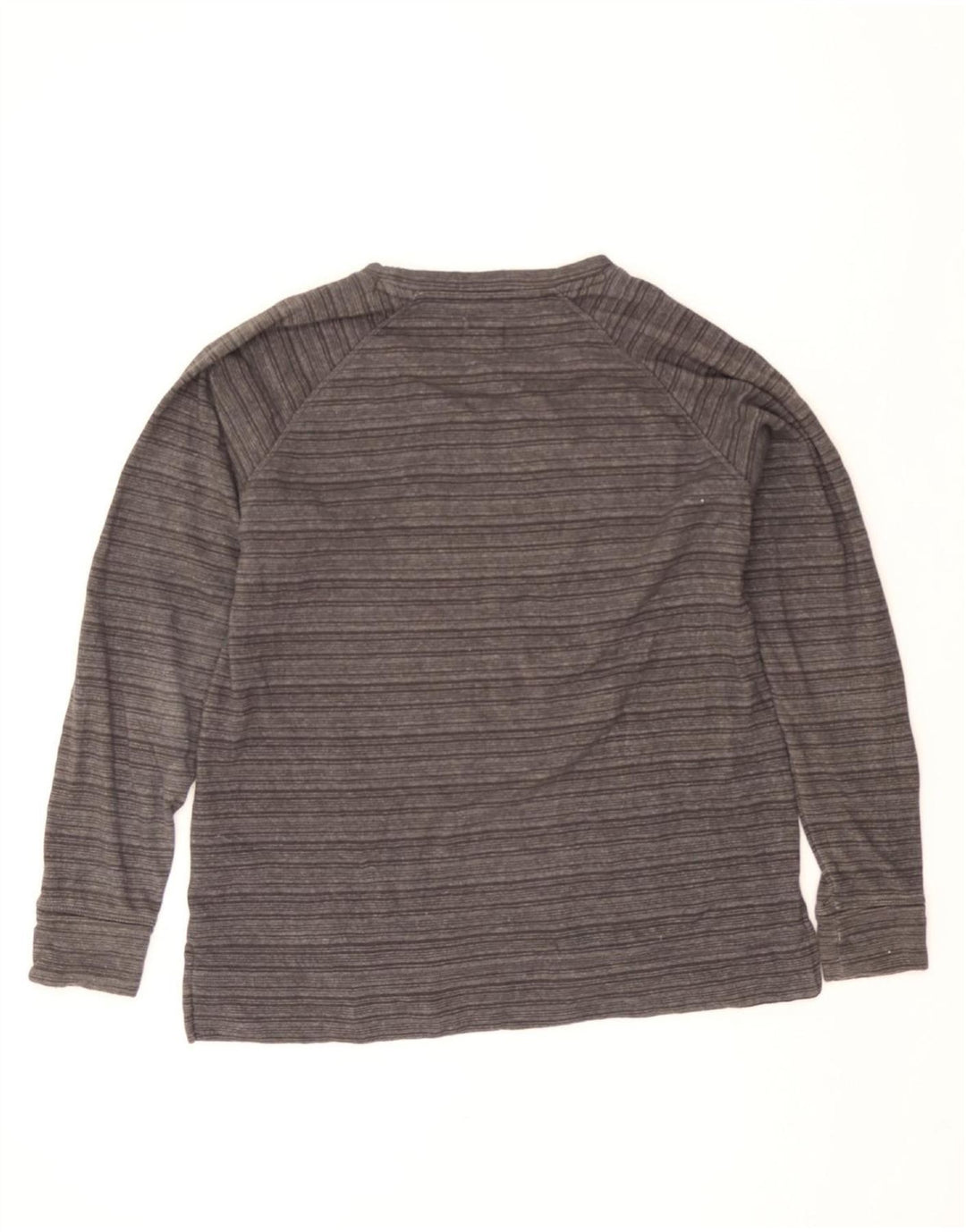 CHAMPION Womens Top Long Sleeve UK 16 Large Grey Striped Cotton Vintage Champion and Second-Hand Champion from Messina Hembry 