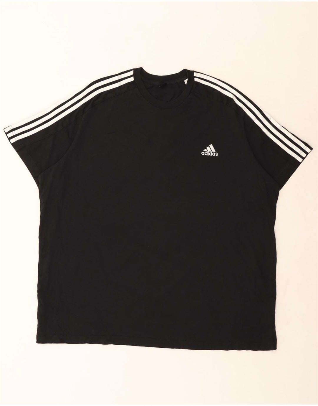 Adidas Mens T-Shirt Top 2XL Black Cotton