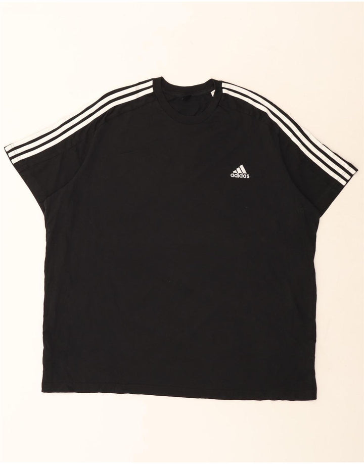 Adidas Mens T-Shirt Top 2XL Black Cotton