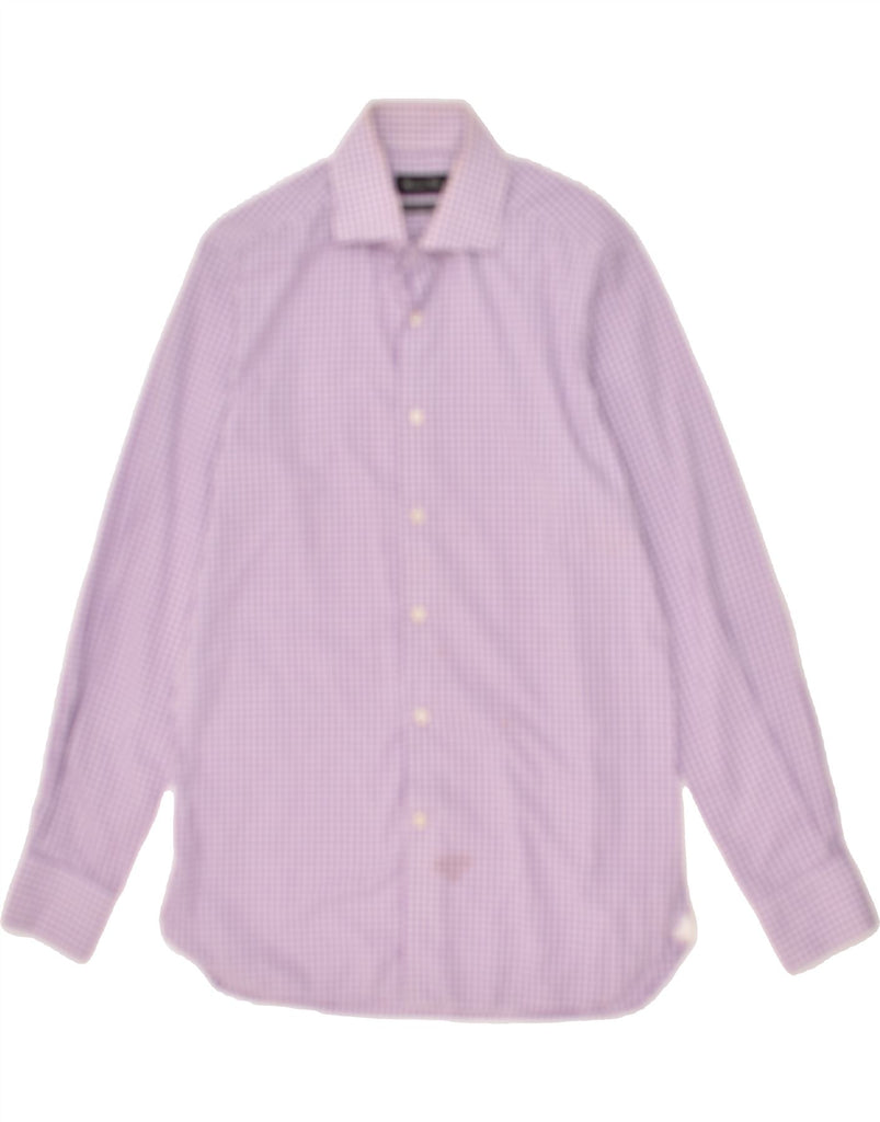 MASSIMO DUTTI Mens Shirt Size 40 15 1/2 Medium Purple Gingham | Vintage Massimo Dutti | Thrift | Second-Hand Massimo Dutti | Used Clothing | Messina Hembry 