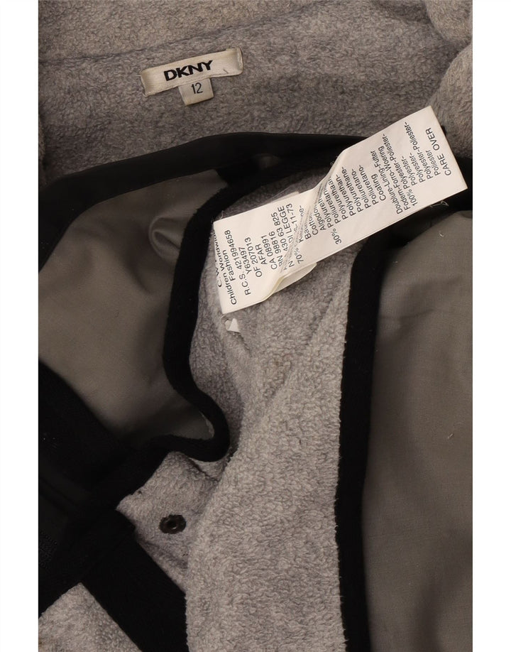 Dkny Boys Windbreaker Jacket 11-12 Years Black Cotton