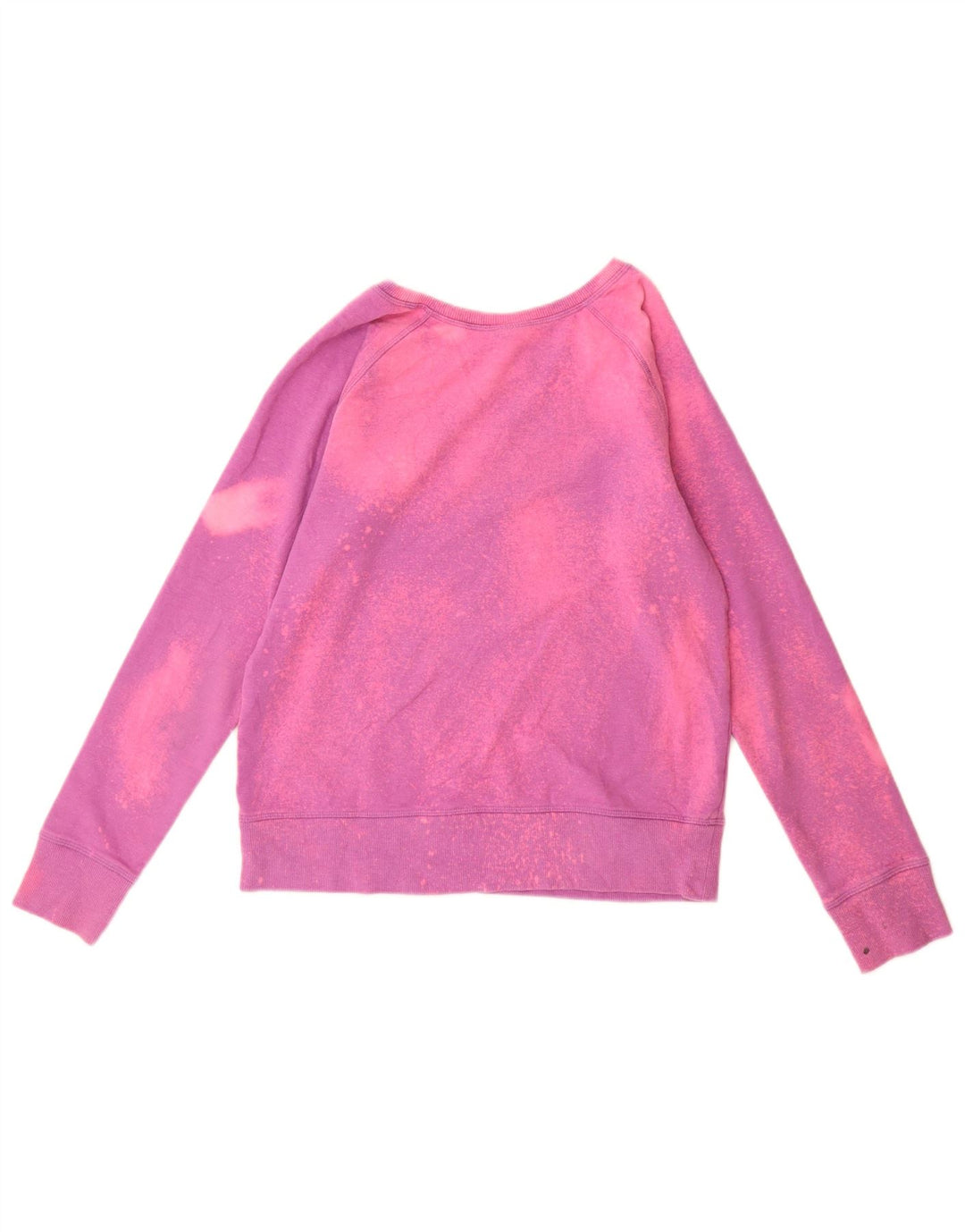 Reebok Womens Graphic Sweatshirt Jumper UK 10 Small Pink Tie Dye Polyester