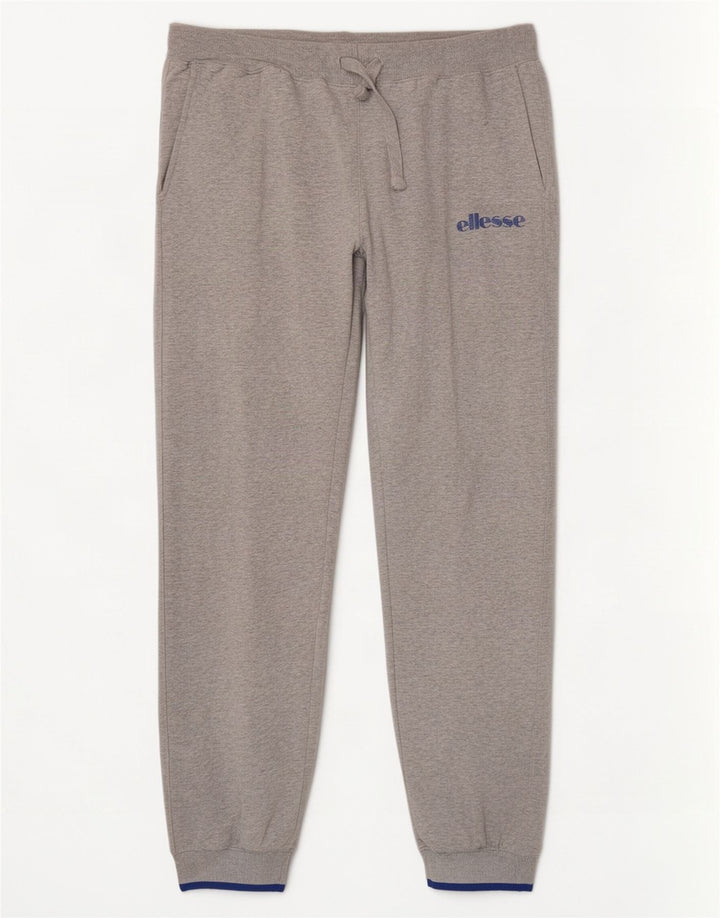 Ellesse Mens Tracksuit Trousers Joggers Large Grey Cotton
