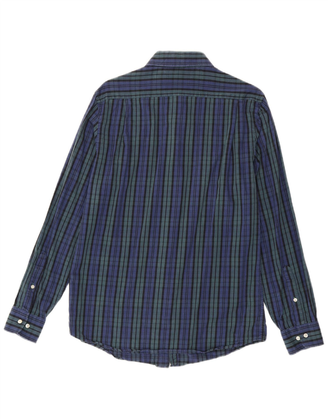 Tommy Hilfiger Mens Slim Fit Shirt Size 15 1/2 Medium Blue Check Cotton