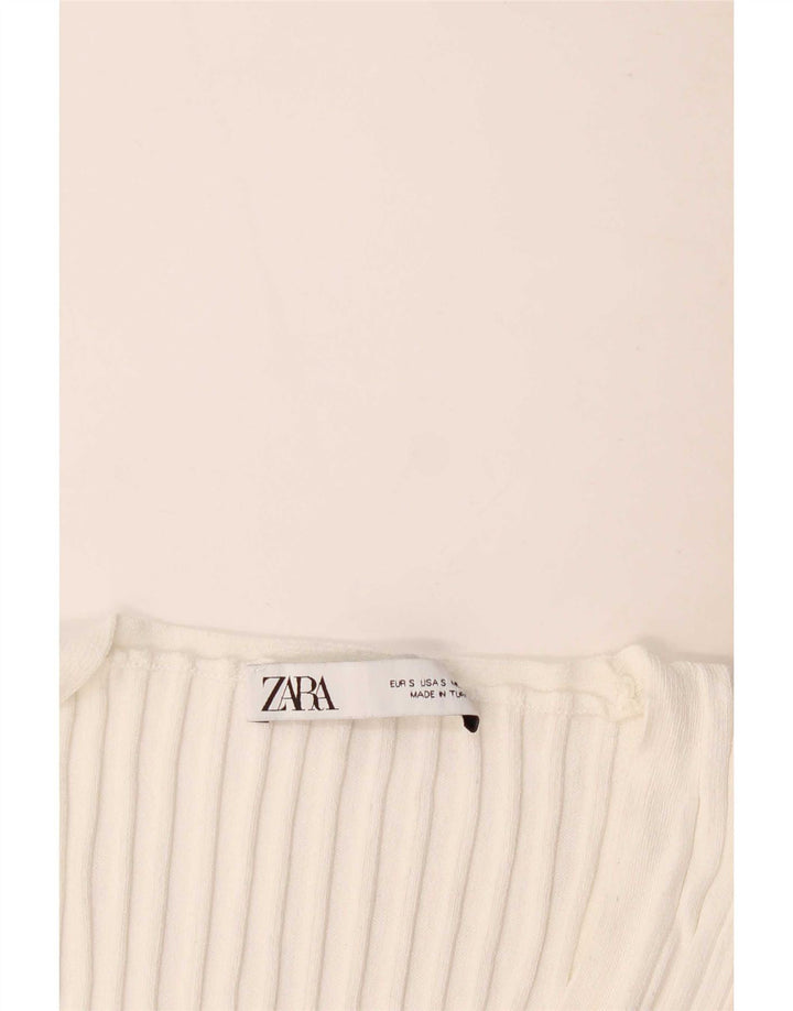 Zara Womens Vest Top UK 8 Small White