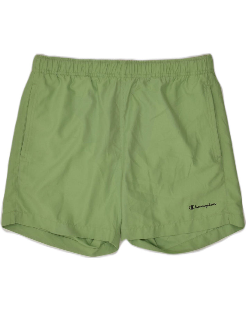 CHAMPION Mens Sport Shorts Medium Green Polyester | Vintage Champion | Thrift | Second-Hand Champion | Used Clothing | Messina Hembry 