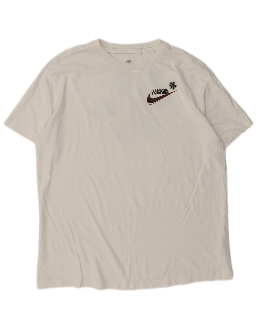 Nike Mens Loose Fit Graphic T-Shirt Top Medium White Cotton