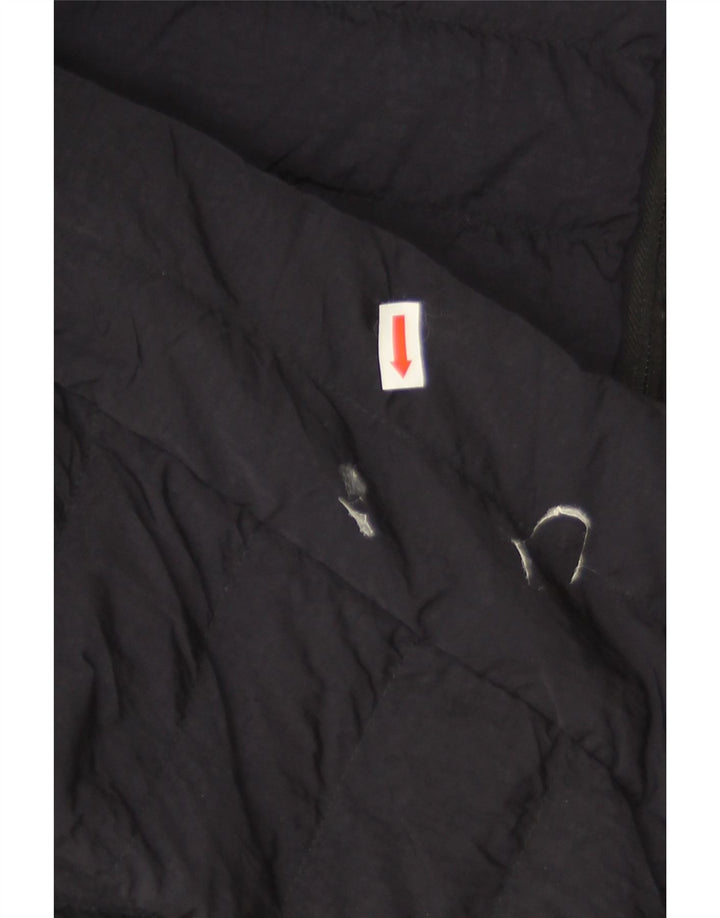 Lacoste Mens Hooded Padded Jacket Size 50 Medium Navy Blue Polyamide