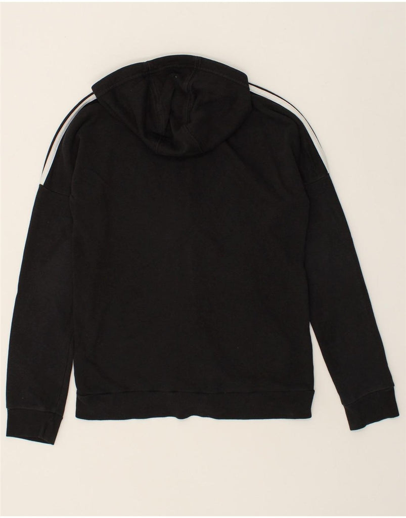 ADIDAS Boys Zip Hoodie Sweater 13-14 Years Black Cotton | Vintage Adidas | Thrift | Second-Hand Adidas | Used Clothing | Messina Hembry 