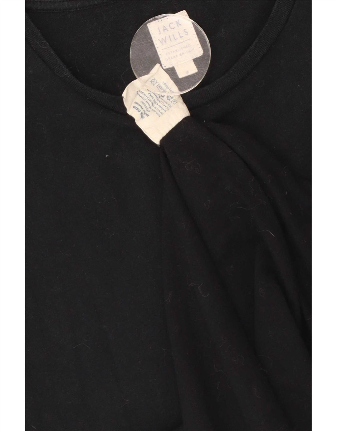 Jack Wills Mens Graphic T-Shirt Top Small Black Cotton