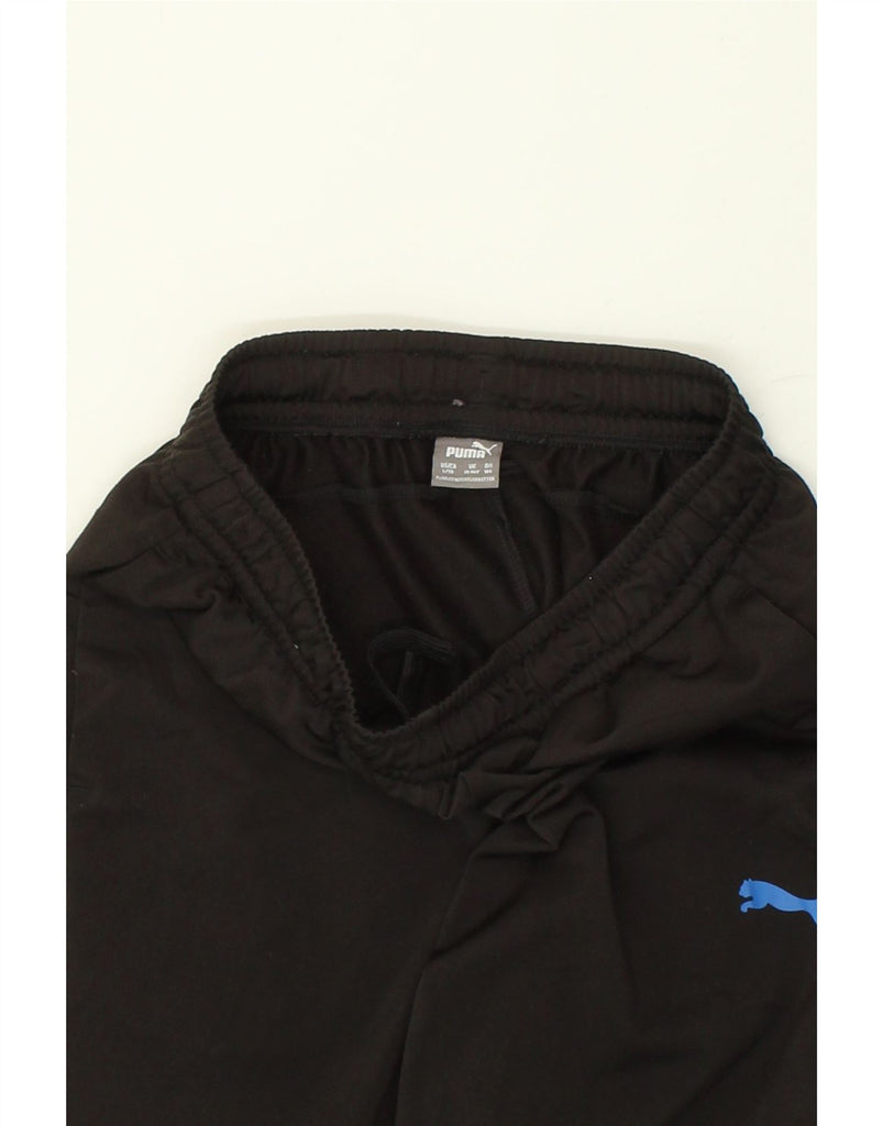 PUMA Boys Tracksuit Trousers 13-14 Years Black Polyester Vintage Puma and Second-Hand Puma from Messina Hembry 