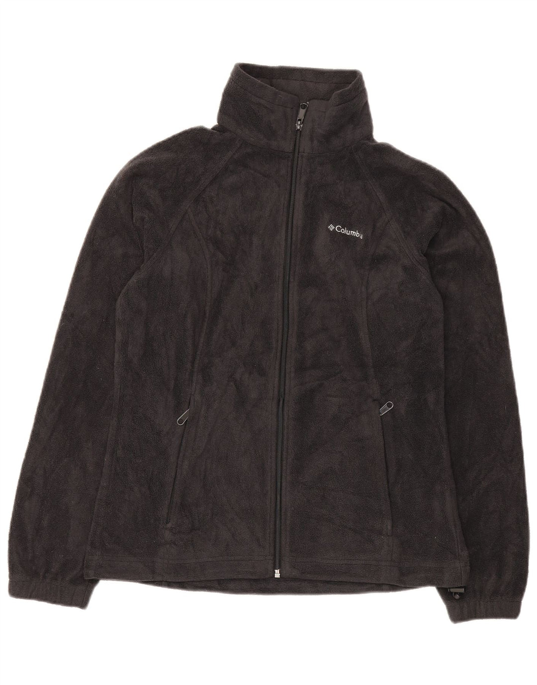 COLUMBIA Womens Fleece Jacket UK 14 Medium Black Polyester
