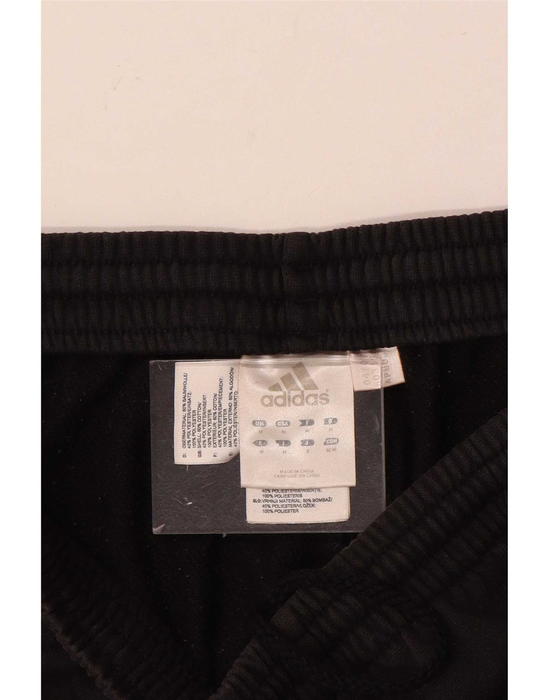 Adidas Mens Tracksuit Trousers Medium Black Cotton