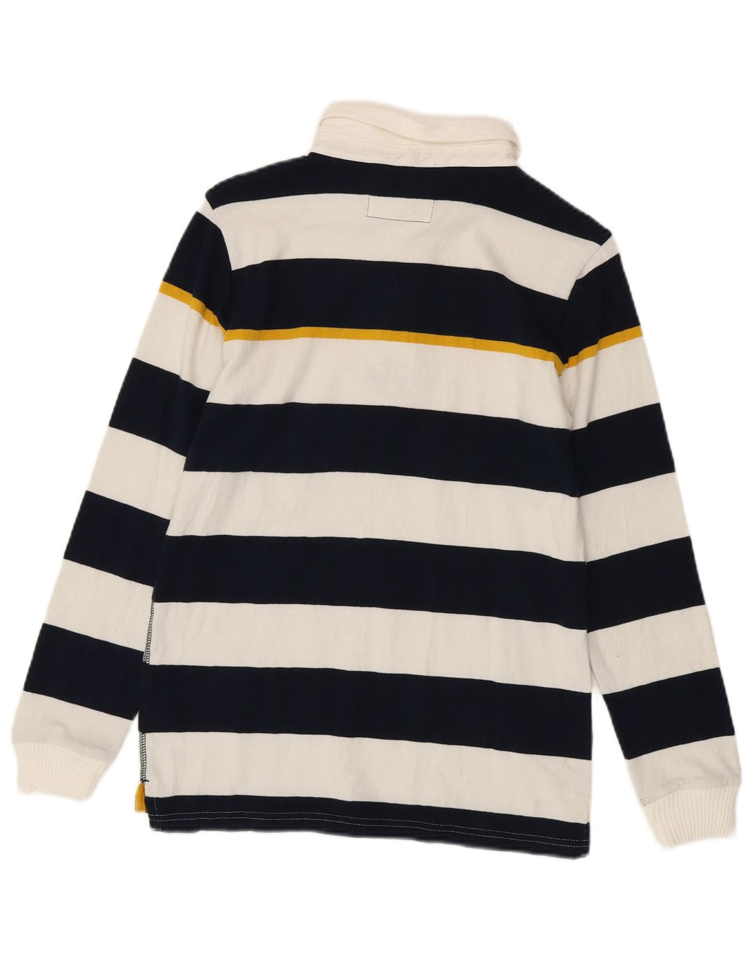 Marks & Spencer Boys Rugby Polo Shirt 12-13 Years Navy Blue Striped