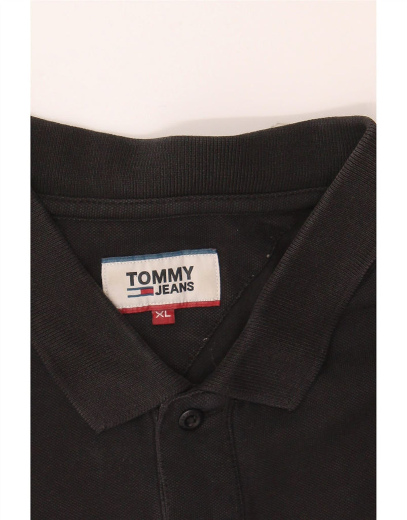 TOMMY HILFIGER Mens Polo Shirt XL Black Cotton Vintage Tommy Hilfiger and Second-Hand Tommy Hilfiger from Messina Hembry 