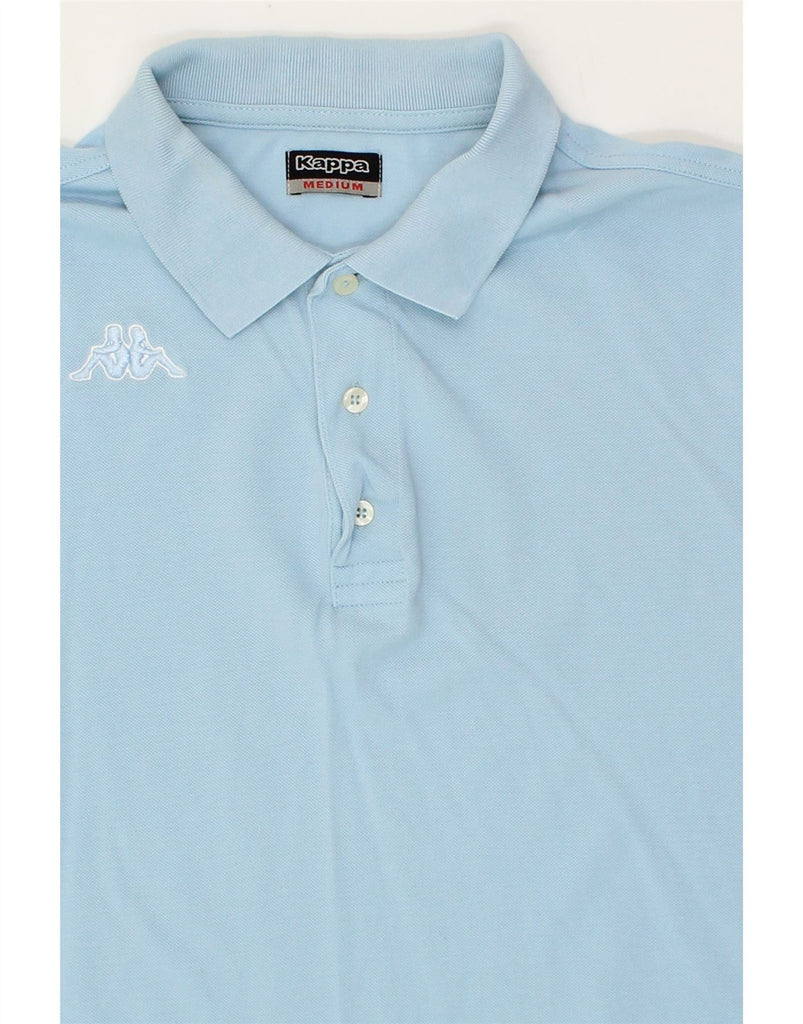 KAPPA Mens Long Sleeve Polo Shirt Medium Blue Cotton Vintage Kappa and Second-Hand Kappa from Messina Hembry 