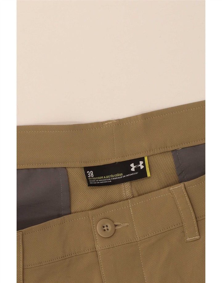 Under Armour Mens Fitted Casual Shorts W38 XL Brown